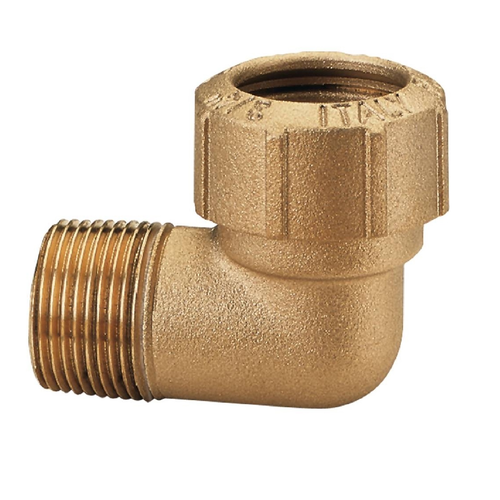 PE-Rohr 90°-Winkel mit AG-Abzweigung